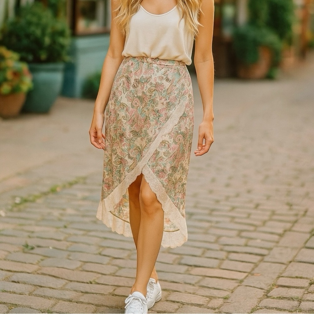 Zadig & Voltaire Jeudie Soft Yoko Flower Midi Skirt